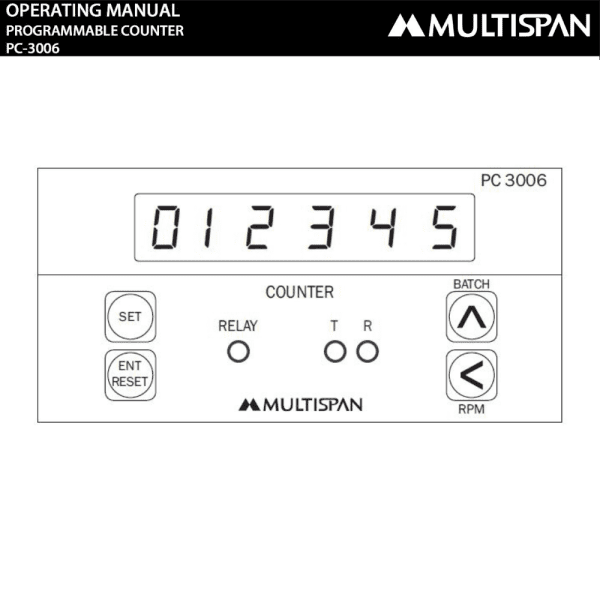 PC-3006 PROGRAMMABLE COUNTER 48 X 96 X 120 MULTISPAN pc