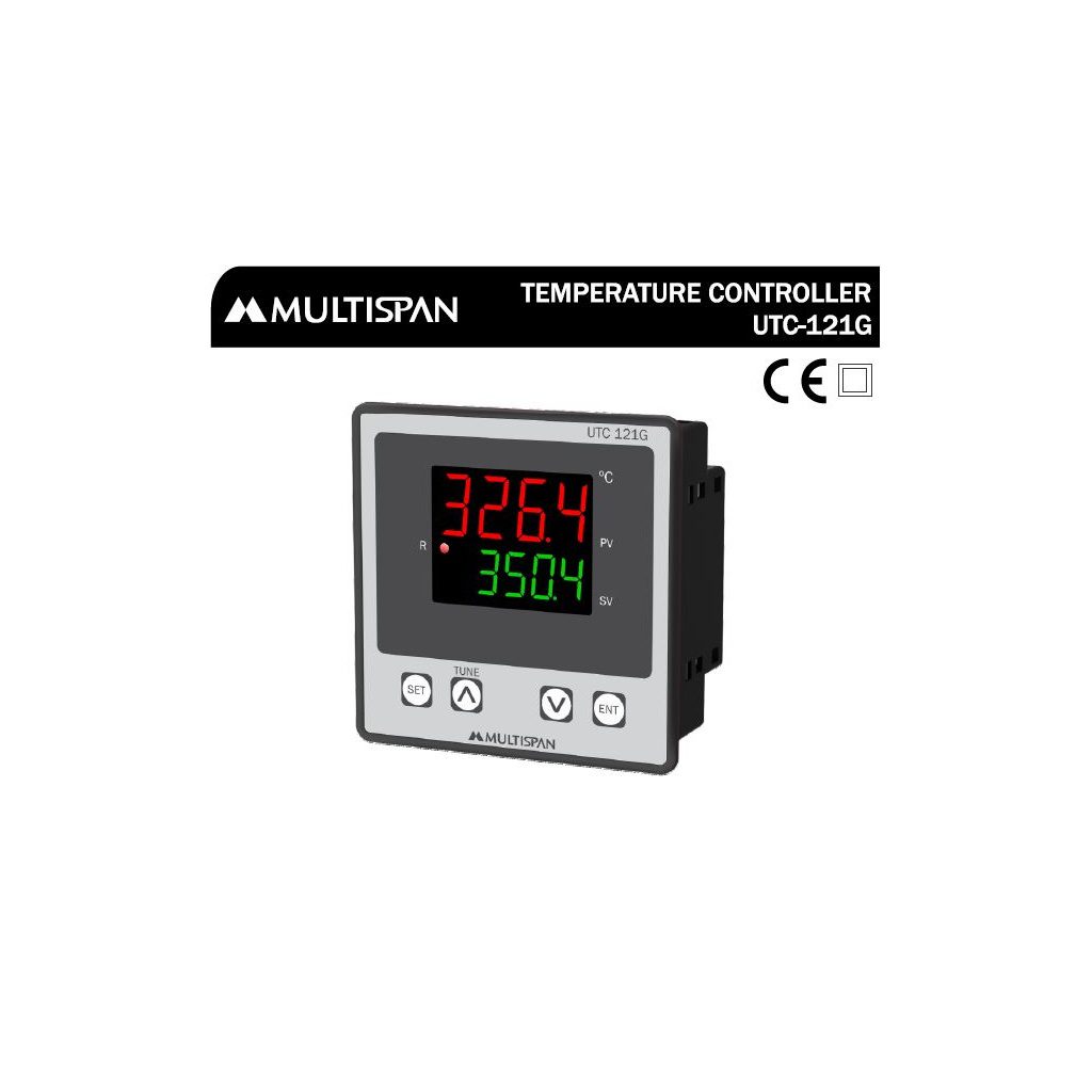 TC-443 Dual Display PID Controller | 48x48mm | Multispan