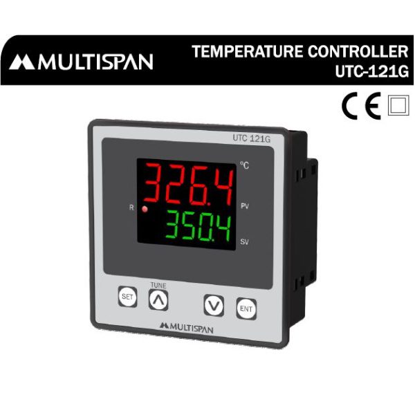 UTC-121G DOUBLE DISPLAY UNIVERSAL INPUT PID CONTROLLER SINGLE RELAY 96 X 96 X 54 MULTISPAN utc g