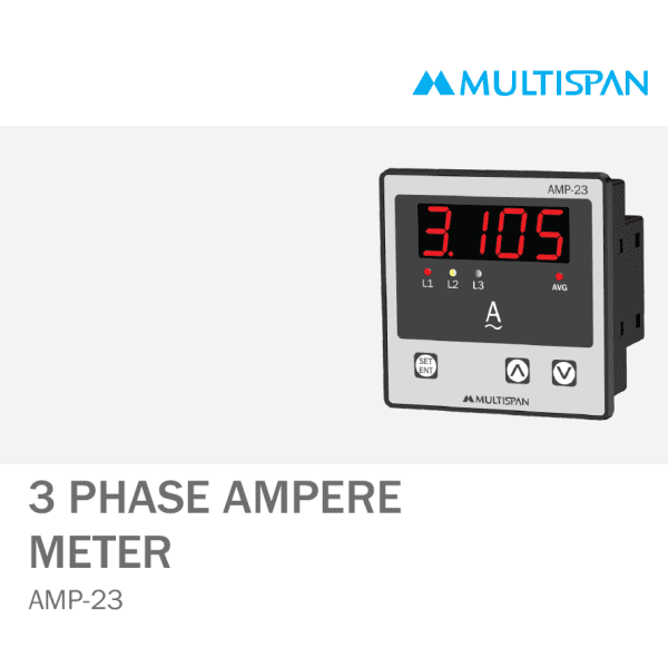 AMP-23 THREE PHASE AMPERE VOLTMETER 72 X 72 X 45 MULTISPAN 247145capture