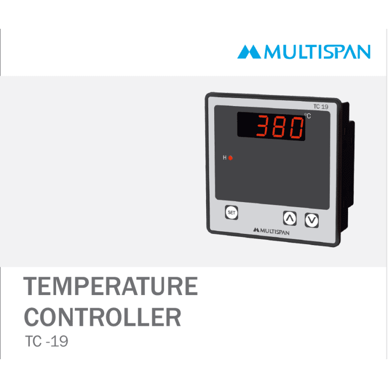 TC-19 SINGLE DISPLAY TEMPERATURE CONTROLLER 96 X 96 X 43 MULTISPAN 252683capture