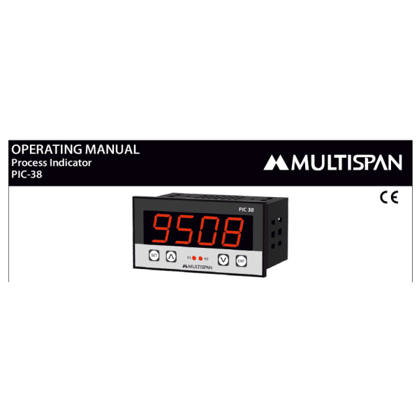 PIC-38 PROCESS INDICATOR WITH ALARM OUTPUT 48 x 96 x 71 MULTISPAN 273736capture