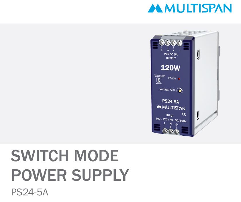 278146ps24-5a-datsheet-image.jpg PS24-5A Power Supply 105 X 45 X 110 MULTISPAN 278146ps24 5a datsheet image