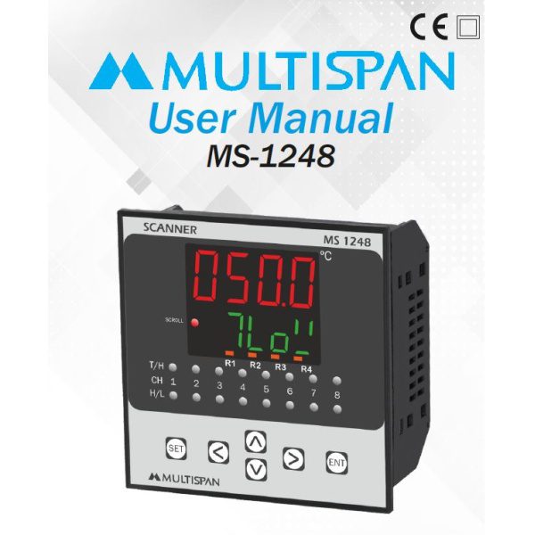 MS-1248 PROCESS SCANNER DATA LOGGER 8 Channel 96 x 96 x 66 MULTISPAN 279862ms 1248 manual