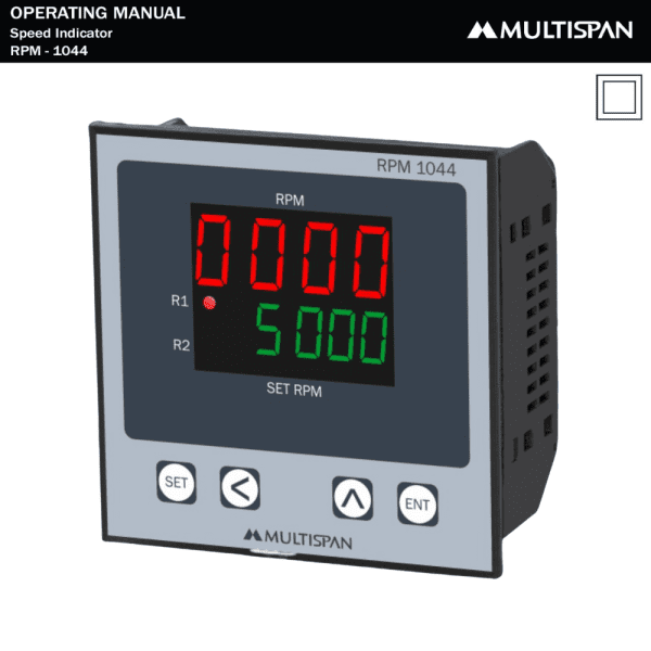 RPM-1044 RPM INDICATOR WITH ALARM OUTPUT 96 X 96 X 54 MULTISPAN rpm