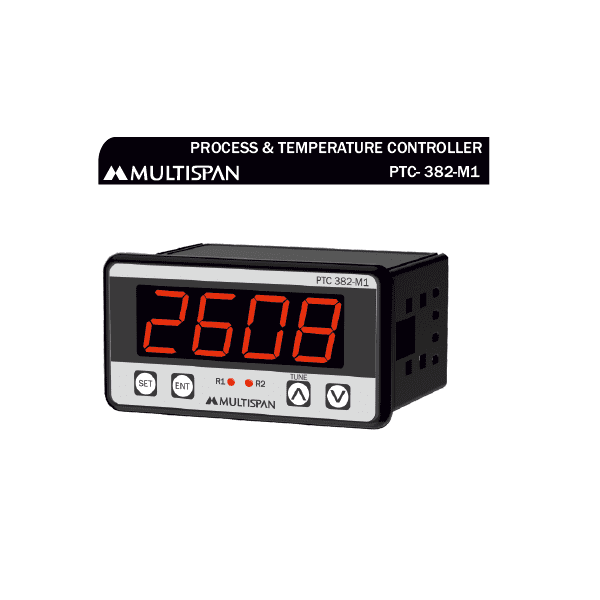 PTC-382-M1 UNIVERSAL INPUT PID CONTROLLER WITH ANALOG OUTPUT MODBUS FACILITY 48 X 96 X 75 MULTISPAN 322185capture