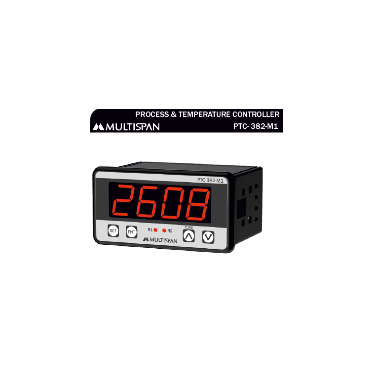 PTC-382-M1 UNIVERSAL INPUT PID CONTROLLER WITH ANALOG OUTPUT MODBUS FACILITY 48 X 96 X 75 MULTISPAN 322185capture