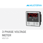 VOLT-23 THREE PHASE AMPERE VOLTMETER 72 X 72 X 36 MULTISPAN 324870capture
