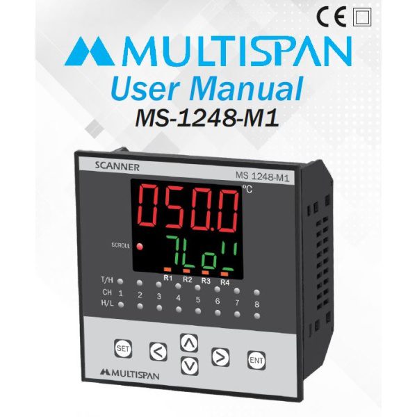 MS-1248-M1 PROCESS SCANNER DATA LOGGER 8 Channel 96 x 96 x 66 MULTISPAN 33574ms 1248 m1 manual
