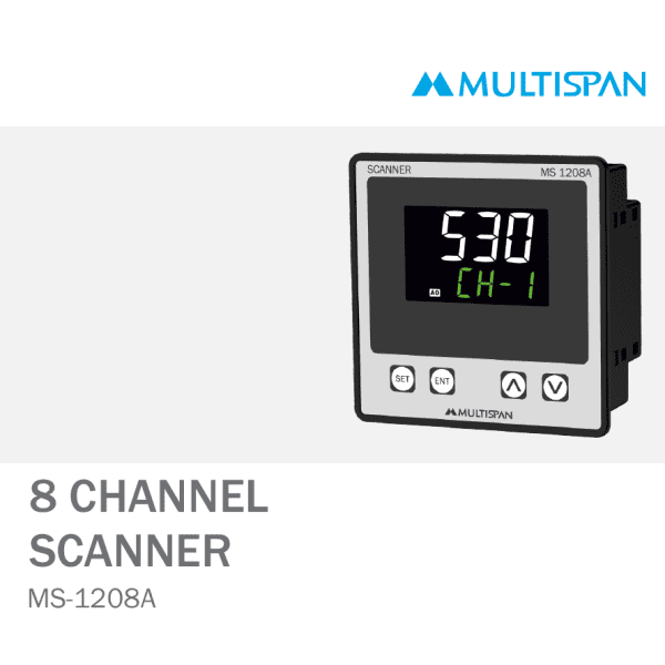 MS-1208A PROCESS SCANNER DATA LOGGER 8 Channel MULTISPAN 3702capture