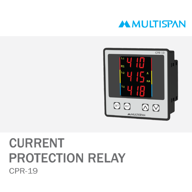 CPR-19 VOLTAGE CURRENT PROTECTION RELAY PANEL MOUNTED 96 X 96 X 54 MULTISPAN 384165capture