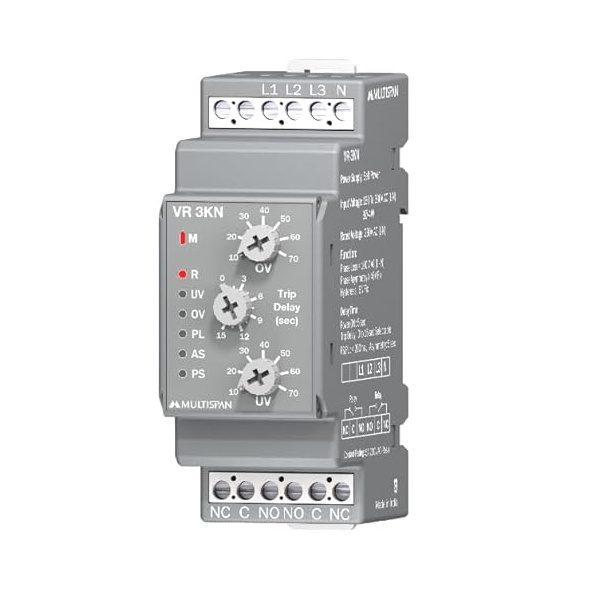 VR-3KN VOLTAGE CURRENT PROTECTION RELAY DIN RAIL 90 X 35 X 63 MULTISPAN 41csfxzhuhl. sy500