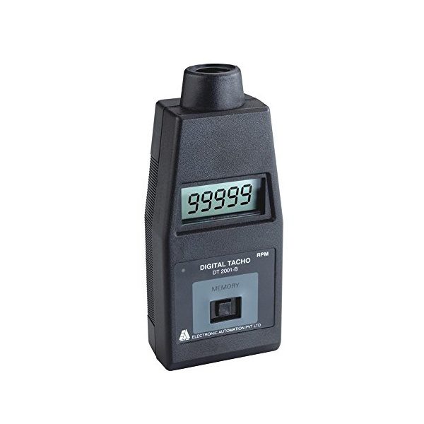 DT-2001B Hand Held LCD Tachometer 6 V DC 4 1.5V AA size battery 1-99999RPM EAPL version 1.0.0
