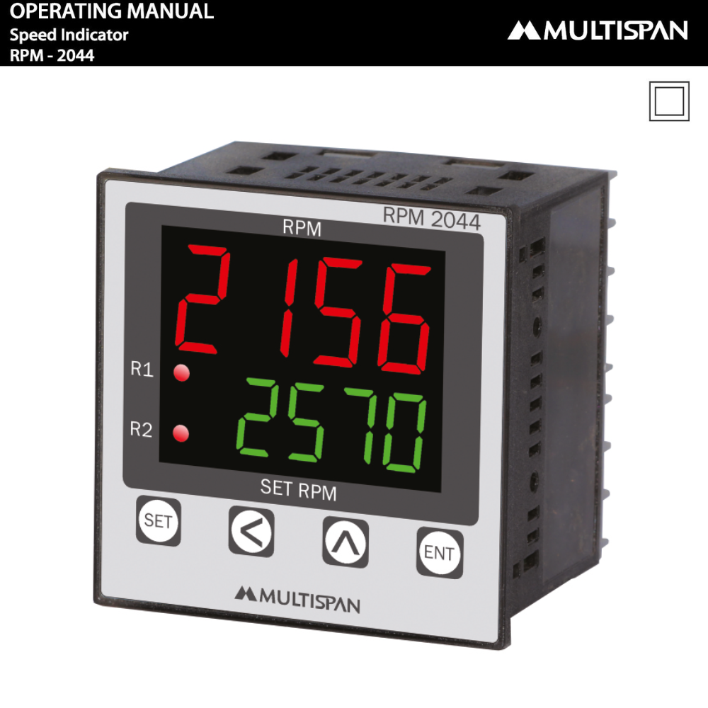 427937RPM2044.png RPM-2044 RPM INDICATOR WITH ALARM OUTPUT 72 X 72 X 85 MULTISPAN 427937rpm2044