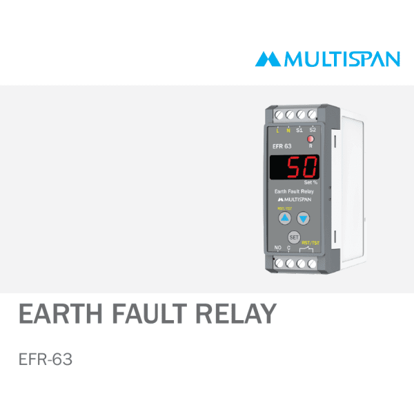 EFR-63 Earth Fault Relay EARTH LEAKAGE RELAY 76 X 28 X 85 MULTISPAN 431294capture