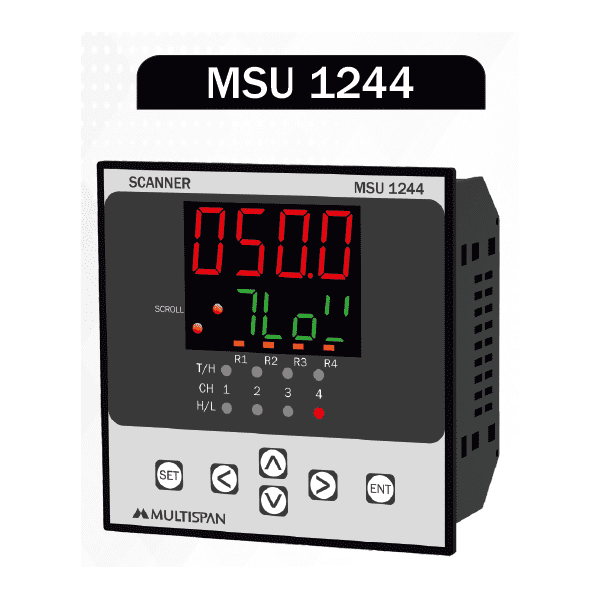 MSU-1244 PROCESS SCANNER DATA LOGGER 4 CHANNEL 96 x 96 x 66 MULTISPAN 437222capture