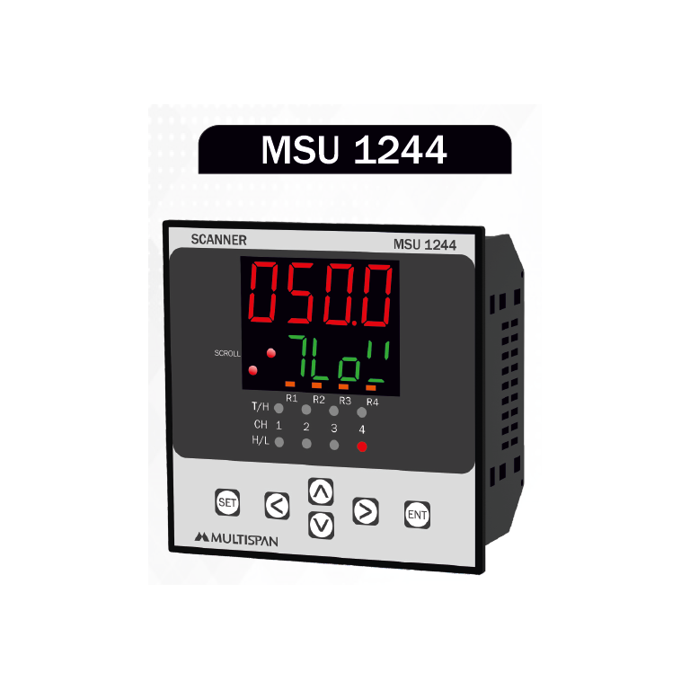 MSU-1244 PROCESS SCANNER DATA LOGGER 4 CHANNEL 96 x 96 x 66 MULTISPAN 437222capture