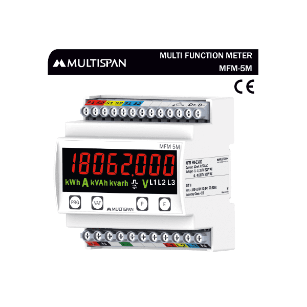 MFM-5M DIN RAIL THREE PHASE MULTIFUNCTION METER 90.5 X 88 X 62 MULTISPAN 441307capture