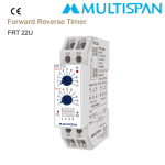 FRT-22U Forward Reverse timer DIN RAIL DISPLAY TIMER ANALOG TIMER 90 X 22.5 X 72 MULTISPAN 456892frt 22u