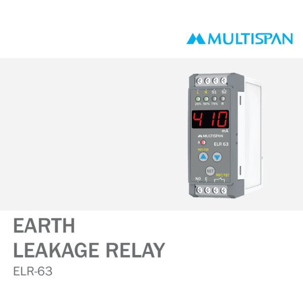 ELR-63 EARTH LEAKAGE RELAY 76 X 28 X 85 MULTISPAN 462020capture
