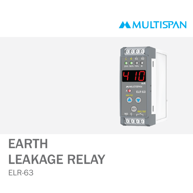 ELR-63 EARTH LEAKAGE RELAY 76 X 28 X 85 MULTISPAN 462020capture