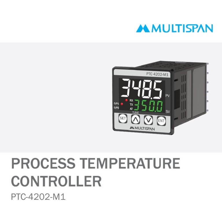 PTC-4202-M1 UNIVERSAL INPUT PID CONTROLLER WITH ANALOG OUTPUT MODBUS FACILITY 48 X 48 X 111 MULTISPAN 502660ptc 4202 m1