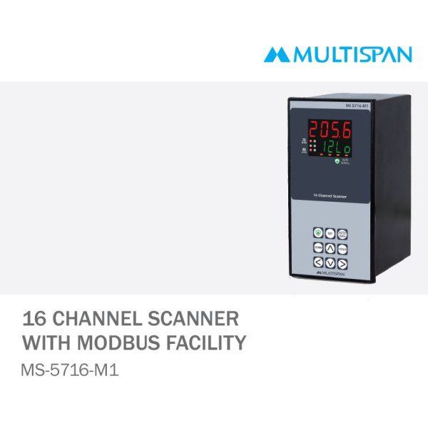 MS-5716-M1 PROCESS SCANNER DATA LOGGER 16 CHANNEL MULTISPAN 50641ms 5716 m1