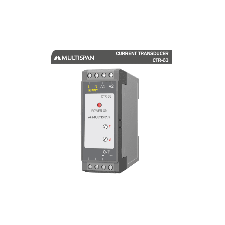 CTR-63 CURRENT TRANSDUCER VOLTAGE TRANSDUCER 76 x 27 x 85 MULTISPAN 522269capture