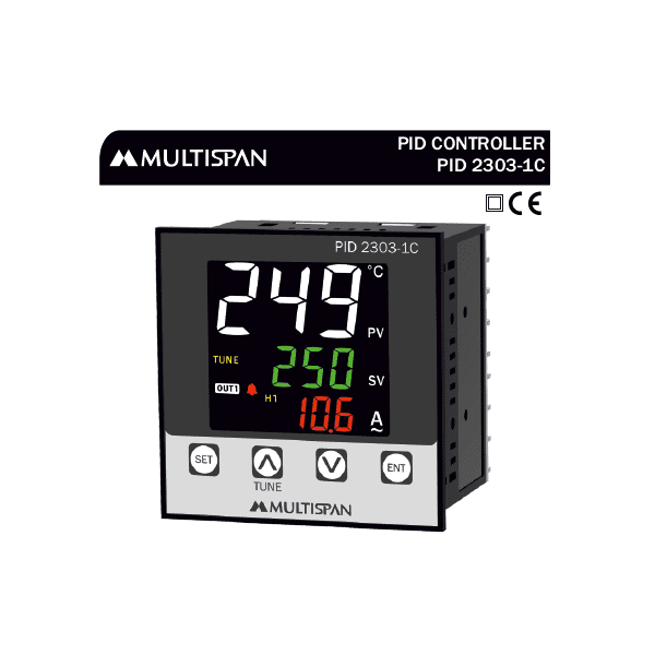 PID-2303-1C PID CONTROLLER WITH AMPERE INDICATION MULTISPAN 52429capture