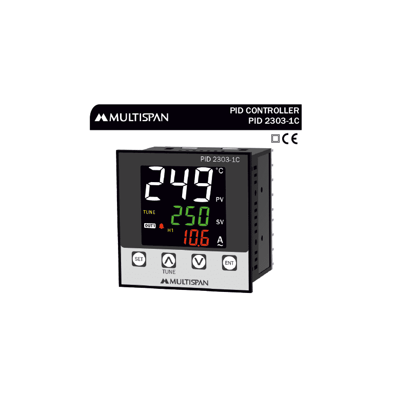 PID-2303-1C PID CONTROLLER WITH AMPERE INDICATION MULTISPAN 52429capture