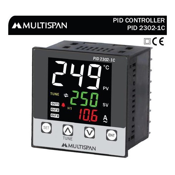 PID-2302-1C PID CONTROLLER WITH AMPERE INDICATION 72X 72 X 85 MULTISPAN 524682pid 2302 1c