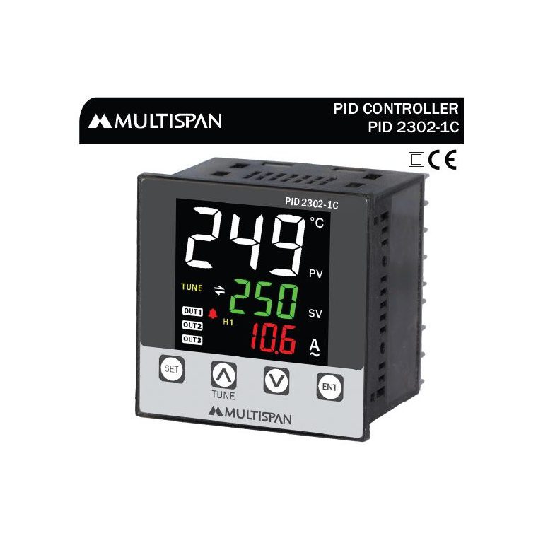PID-2302-1C PID CONTROLLER WITH AMPERE INDICATION 72X 72 X 85 MULTISPAN 524682pid 2302 1c