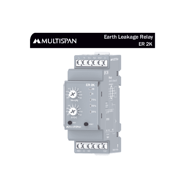 ER-2K EARTH LEAKAGE RELAY 90 X 35 X 63 MULTISPAN 539560capture