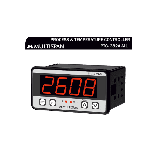 PTC-382A-M1 UNIVERSAL INPUT PID CONTROLLER WITH ANALOG OUTPUT MODBUS FACILITY 48 X 96 X 75 MULTISPAN 560830capture