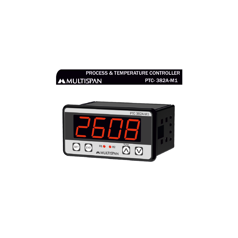 PTC-382A-M1 UNIVERSAL INPUT PID CONTROLLER WITH ANALOG OUTPUT MODBUS FACILITY 48 X 96 X 75 MULTISPAN 560830capture