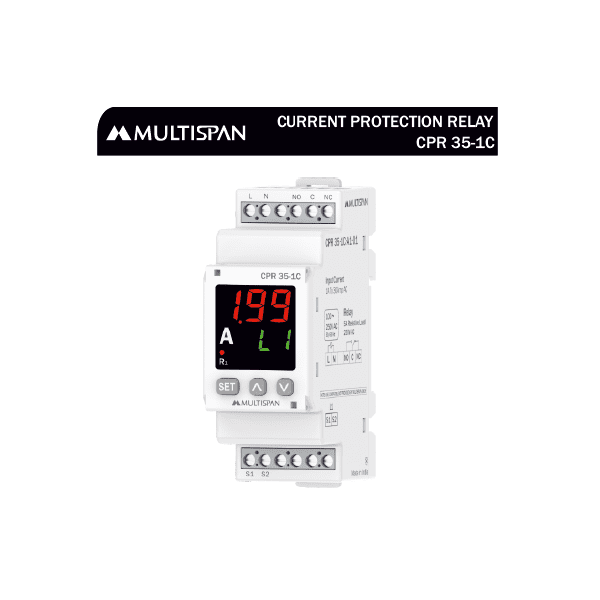 CPR-35-1C VOLTAGE CURRENT PROTECTION RELAY DIN RAIL 75 X 45 X 110 MULTISPAN 584683capture