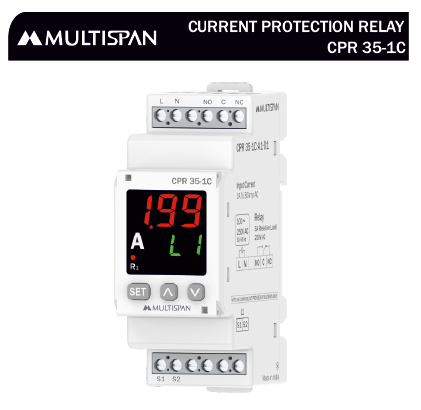 584683Capture.png CPR-35-1C VOLTAGE CURRENT PROTECTION RELAY DIN RAIL 75 X 45 X 110 MULTISPAN 584683capture