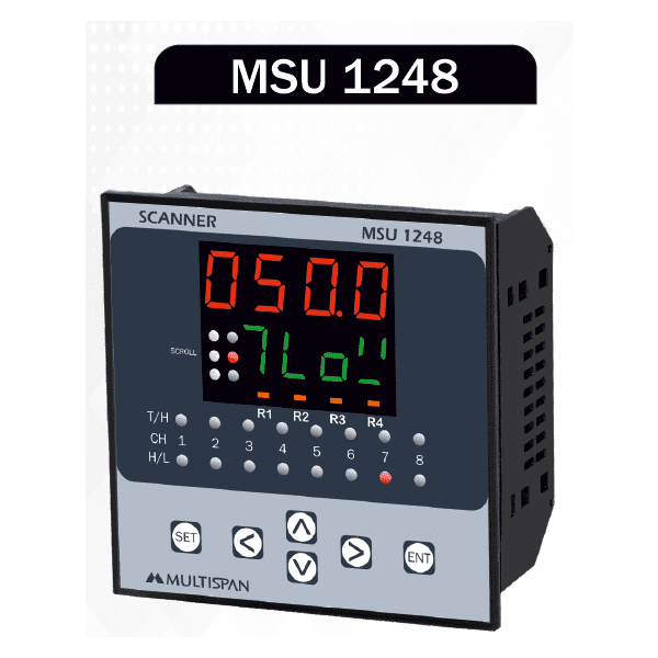 MSU-1248 PROCESS SCANNER DATA LOGGER 8 Channel 96 x 96 x 66 MULTISPAN 598759capture