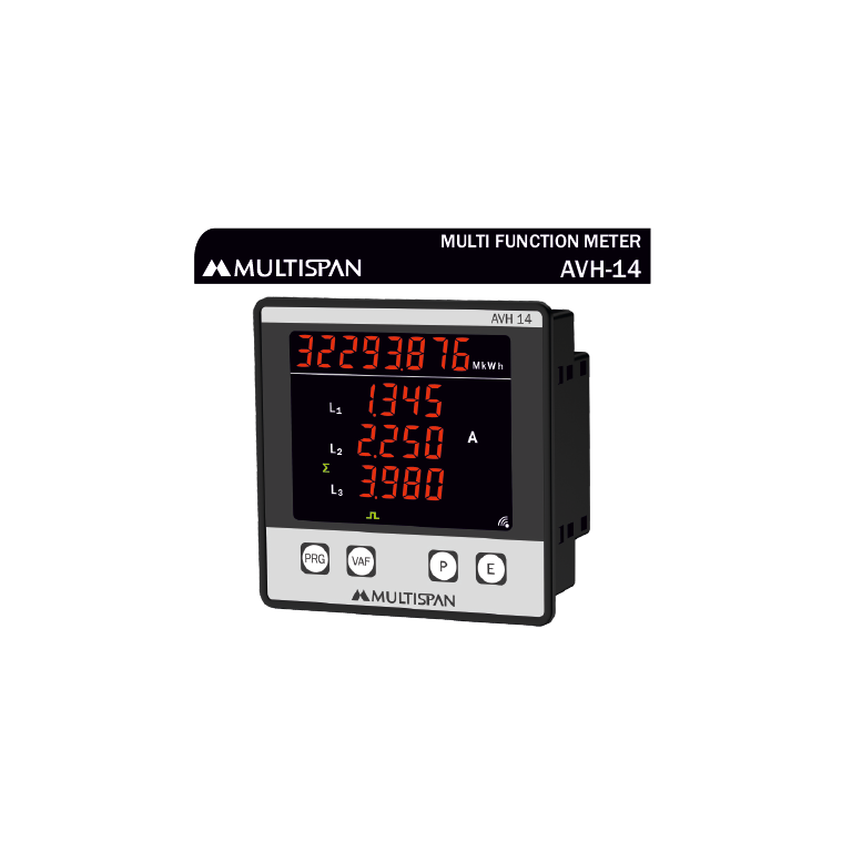 AVH-14 THREE PHASE MULTIFUNCTION METER 96 X 96 X 54 MULTISPAN 611117capture