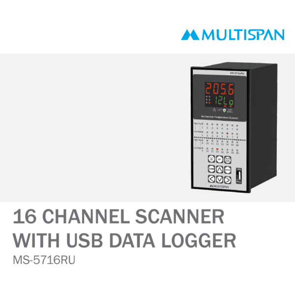 MS-5716RU PROCESS SCANNER DATA LOGGER 16 CHANNEL 192 x 96 x 168 MULTISPAN 613224capture
