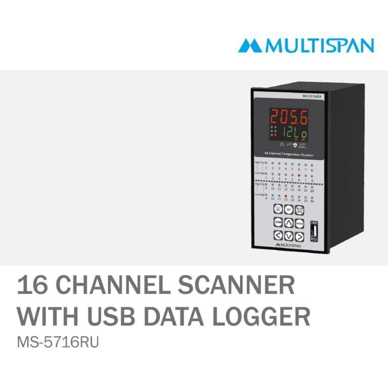 MS-5716RU PROCESS SCANNER DATA LOGGER 16 CHANNEL 192 x 96 x 168 MULTISPAN 613224capture