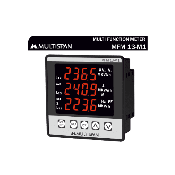 MFM-13 THREE PHASE MULTIFUNCTION METER 96 X 96 X 54 MULTISPAN 621797capture