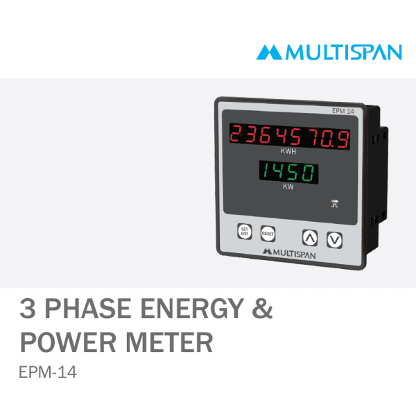 EPM-14 THREE PHASE ENERGY KWH METER 96 X 96 X 54 MULTISPAN 635052capture