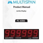 PC-6006 Single Side JUMBO DISPLAY PROGRAMMABLE COUNTER 165 X 570 X 55 MULTISPAN pc