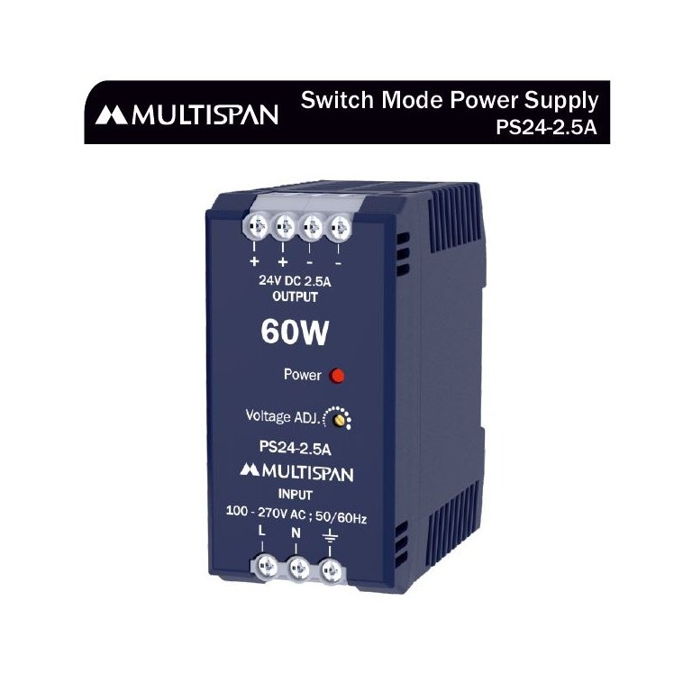 PS24-2.5A Power Supply 90 X 45 X 84 MULTISPAN 68067ps24 2.5a
