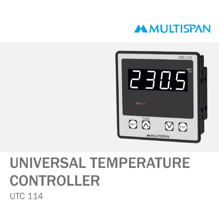 UTC-114 SINGLE DISPLAY UNIVERSAL INPUT PID CONTROLLER 4 DIGIT 96 X 96 X 43 MULTISPAN 690614capture