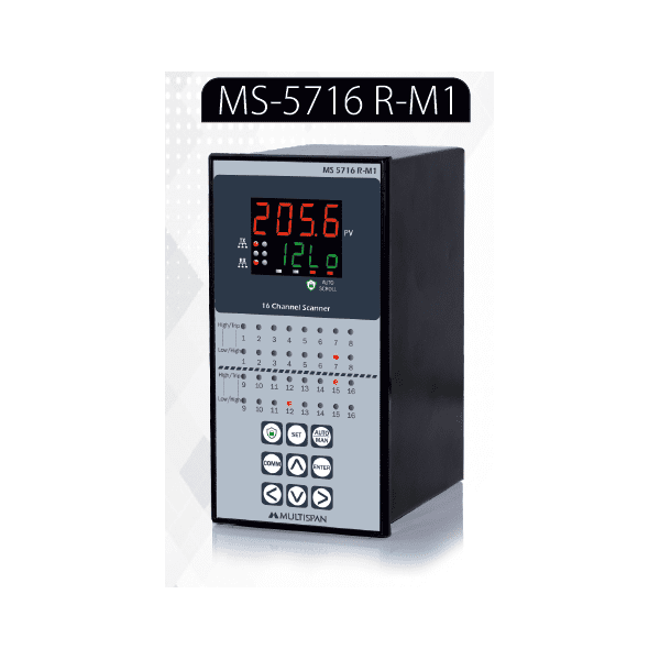 MS-5716R-M1 PROCESS SCANNER DATA LOGGER 16 CHANNEL 192 x 96 x 168 MULTISPAN 699881capture