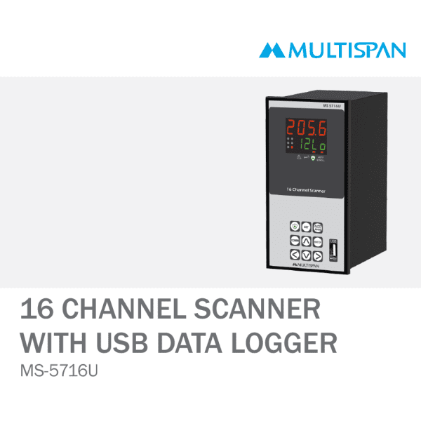 MS-5716U PROCESS SCANNER DATA LOGGER 16 CHANNEL 192 x 96 x 168 MULTISPAN 710066capture