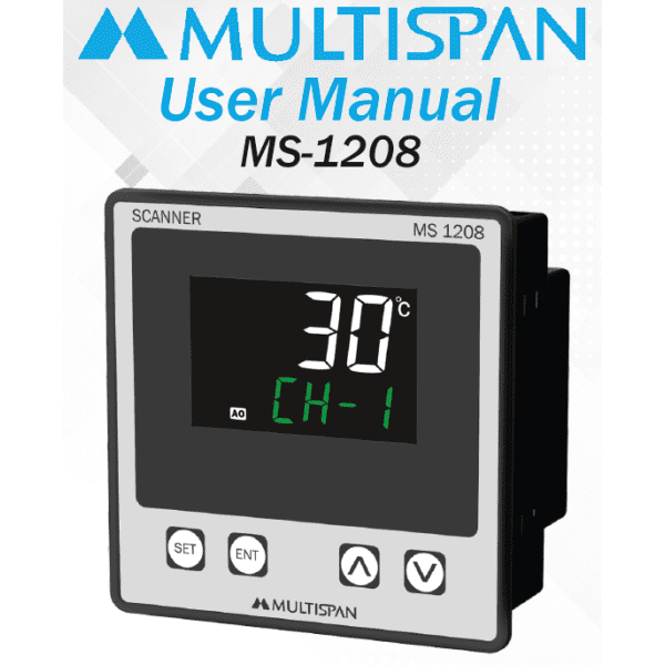 MS-1208 PROCESS SCANNER DATA LOGGER 8 Channel 96 x 96 x 54 MULTISPAN 774341capture