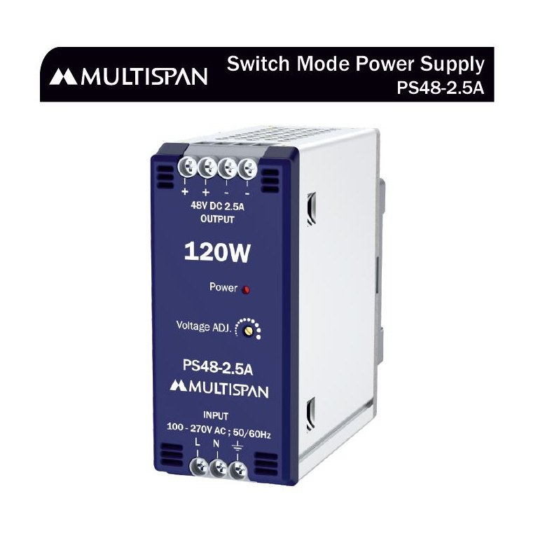 PS48-2.5A Power Supply 105 X 45 X 110 MULTISPAN 777758ps48 2.5a